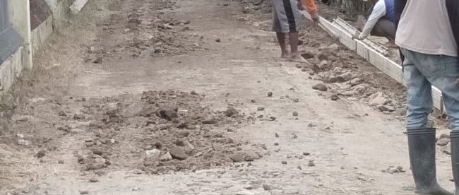 Pemerintah Desa Wanguk Anjatan Manfaatkan Dana Desa untuk Pengecoran Gang Nusa Indah